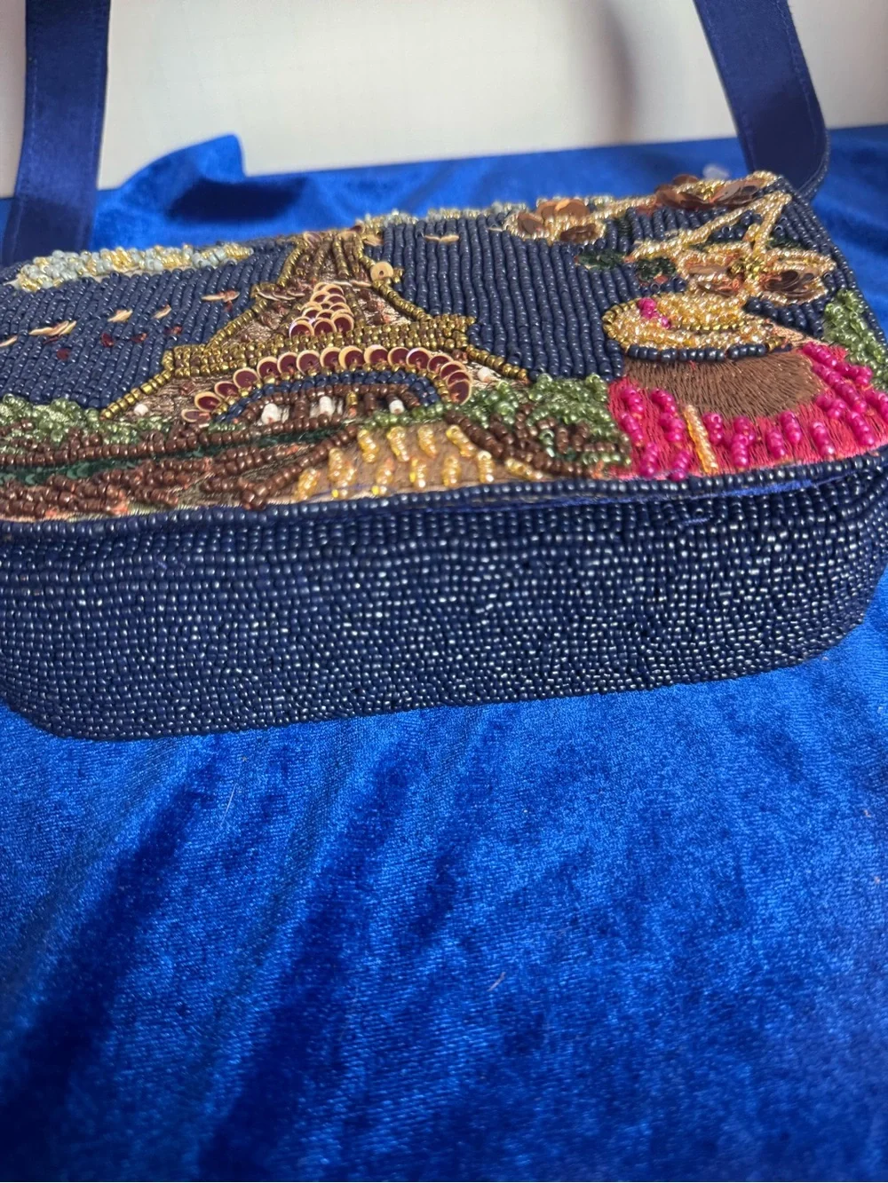 Viral Beaded TJ Maxx Shoulder Bag with Paris Motif